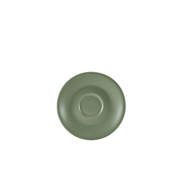 Espresso saucer porcelain matte sage green – 12 cm (6 pcs.)