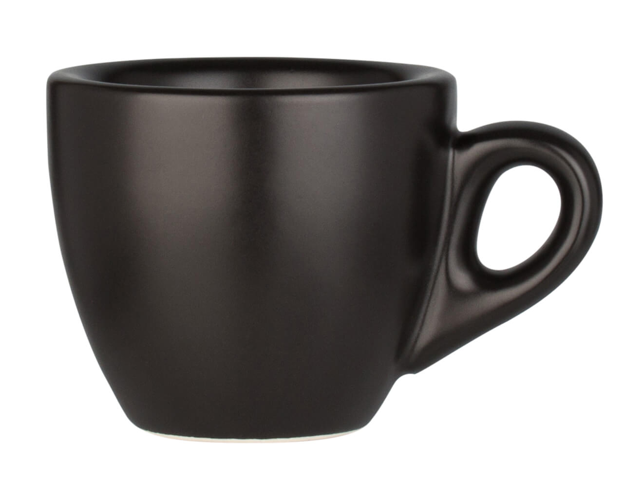 Espresso cup Barista with saucer, porcelain black - 55ml (6 sets)