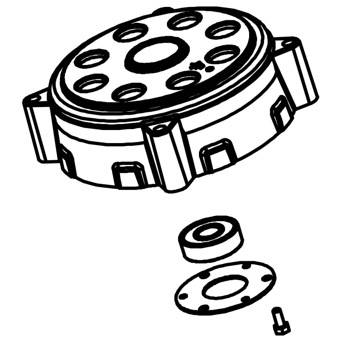 Complete upper flange - Santos #10 (10701)