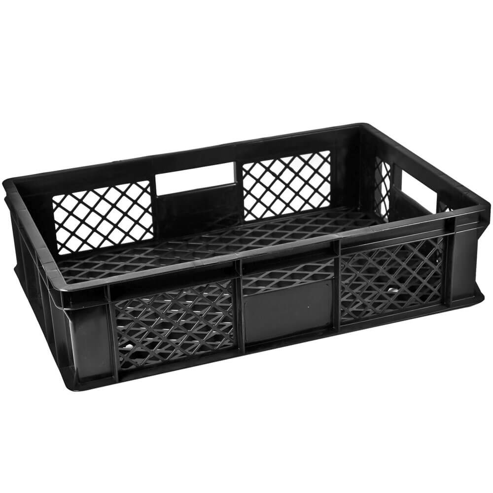Glass standard container, black, perforated - 137mm