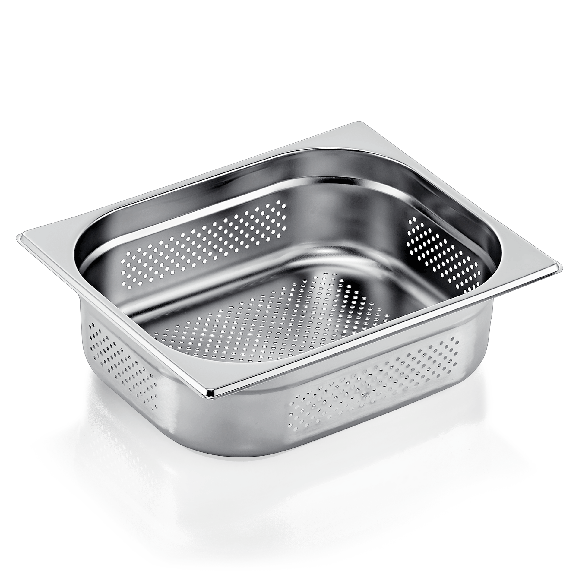 GN 1/2 container, side & bottom perforated, CNS, GN ESSENTIALS - 10cm (6 pcs.)