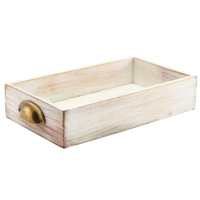 Display drawer, acacia wood, 32,5x18,7x7 cm (GN 1/3) - white Display drawer, acacia wood, 32,5x18,7x7 cm (GN 1/3) - white