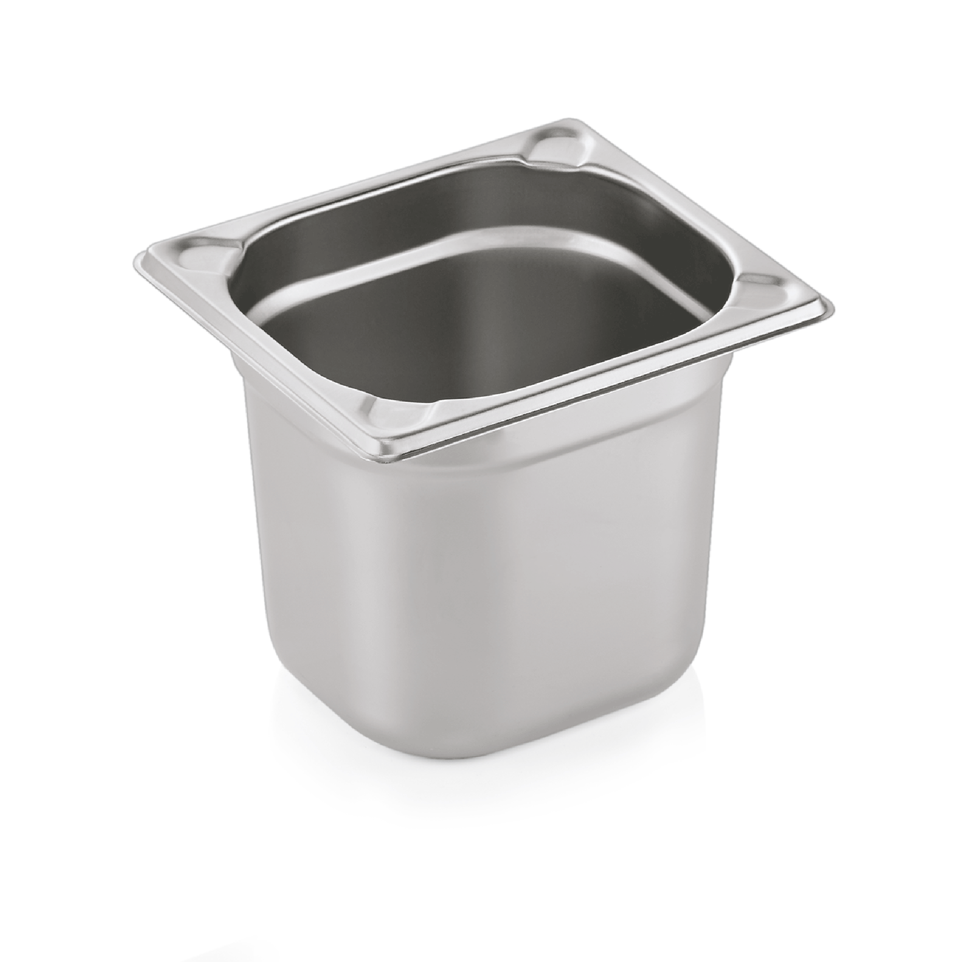 GN 1/6 container, U-shaped corners, CNS - H 15cm (GN CORE series)