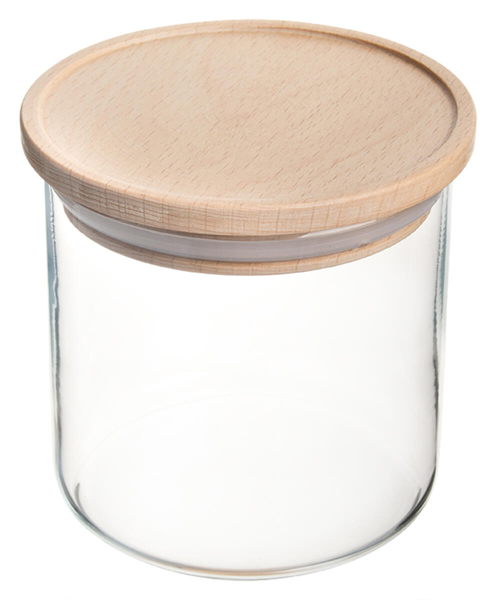 Food storage glass with wooden lid, Simax - 0,4l