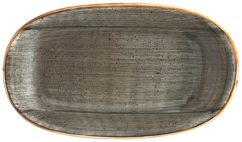 Bonna Aura Space Gourmet Oval plate 34x19cm grey - 6 pcs. Bonna Aura Space Gourmet Oval plate 34x19cm grey - 6 pcs.