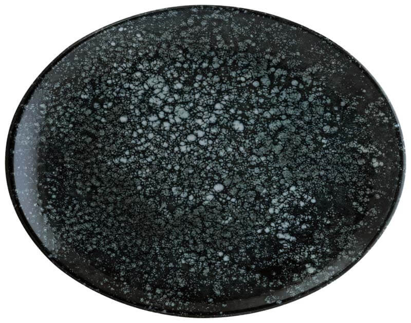 Bonna Cosmos Black Moove Oval plate 31x24cm black - 6 pcs.