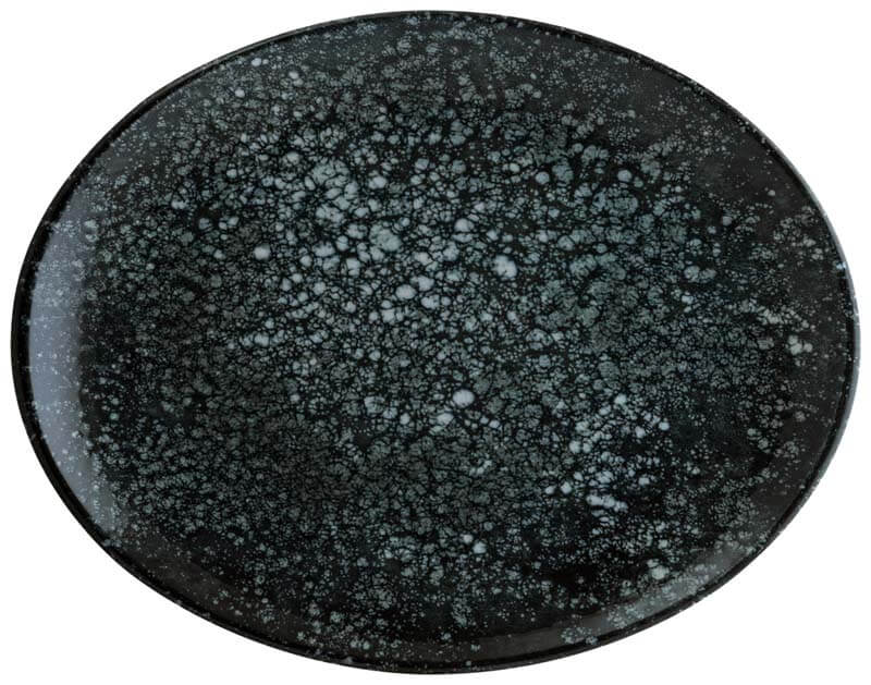 Bonna Cosmos Black Moove Oval plate 31x24cm black - 6 pcs. Bonna Cosmos Black Moove Oval plate 31x24cm black - 6 pcs.