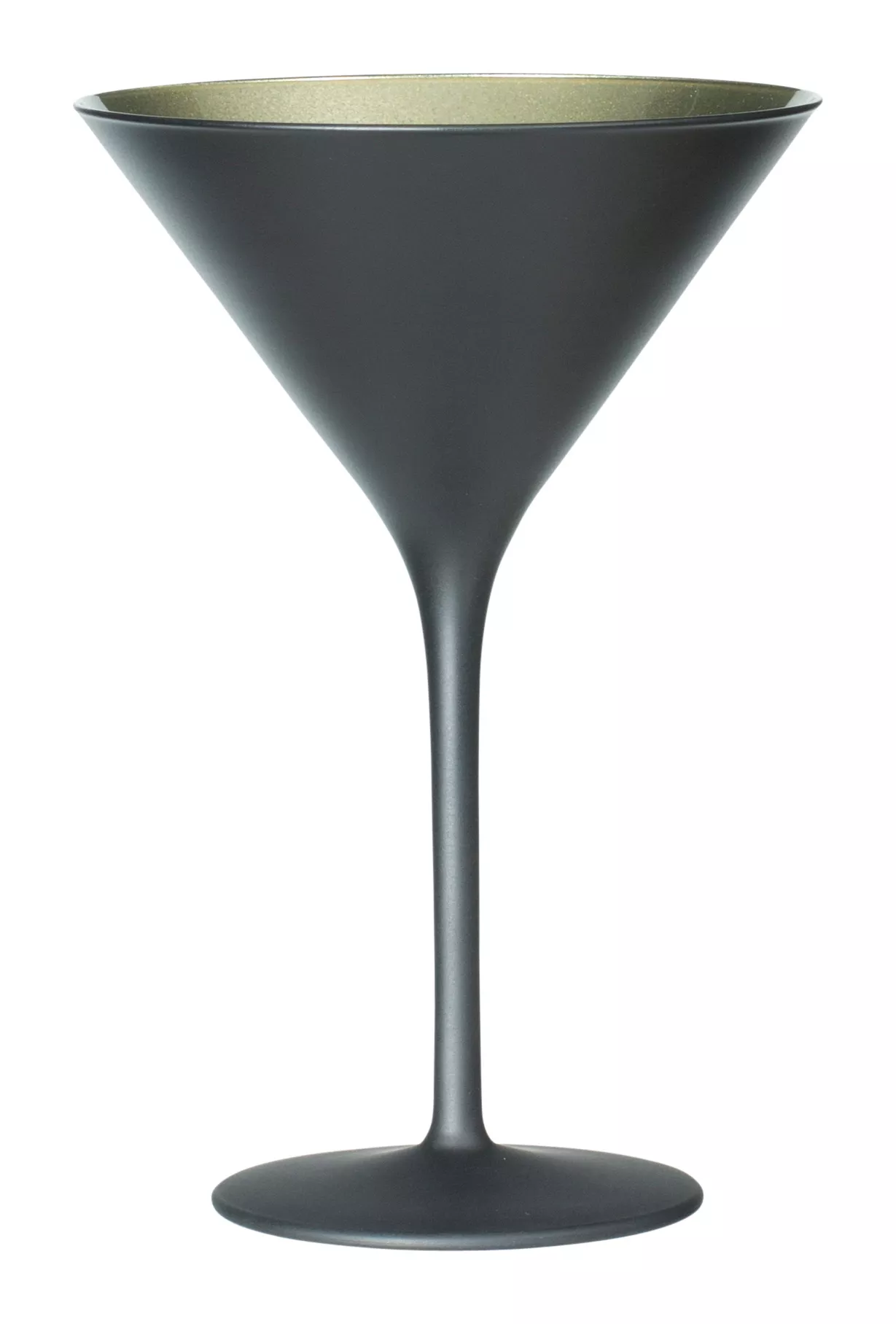 Martini glass, matt black/gold, Elements Stölzle - 240ml Martini glass, matt black/gold, Elements Stölzle - 240ml