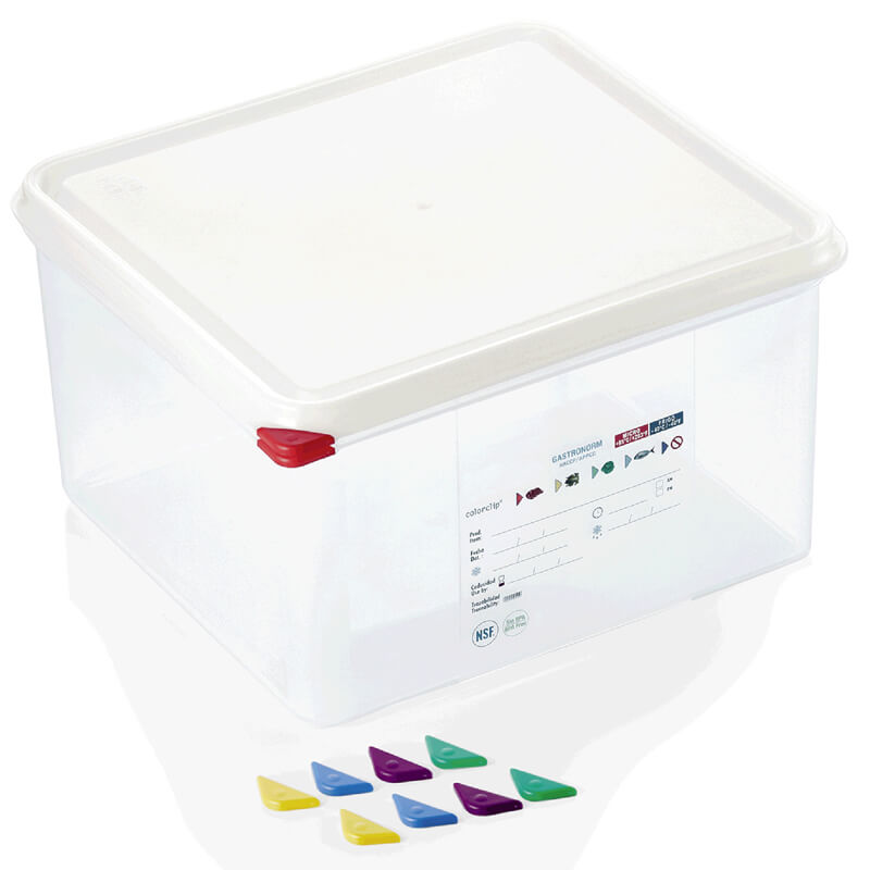 GN Container 2/3 set incl. lid, PP - 19l / H 20cm (8 pcs.) GN Container 2/3 set incl. lid, PP - 19l / H 20cm (8 pcs.)