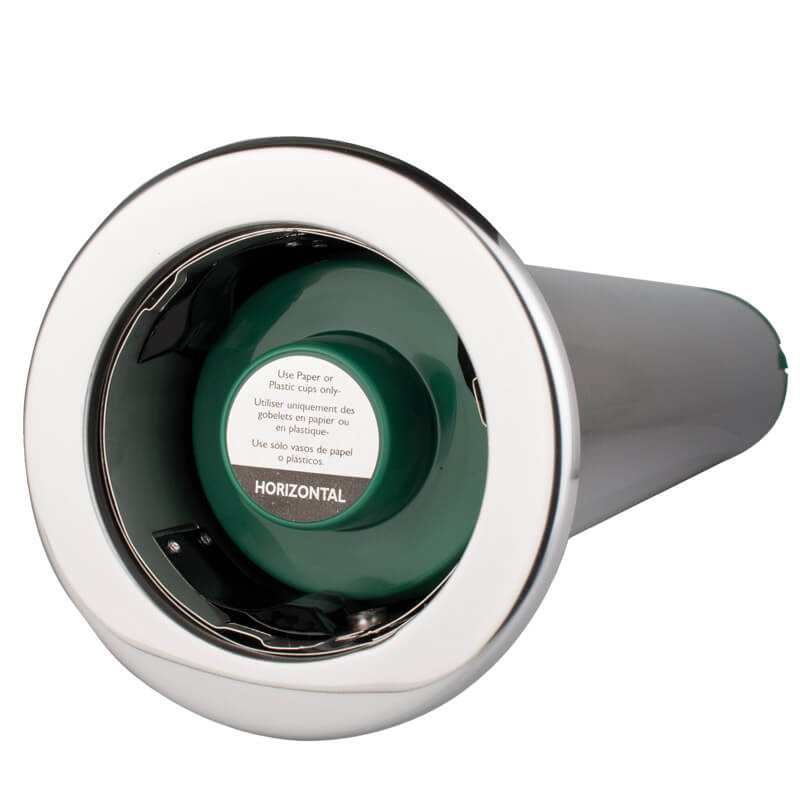 Distributeur de gobelets en acier inoxydable, horizontal - moyen (gobelets de 56 à 81 mm)
