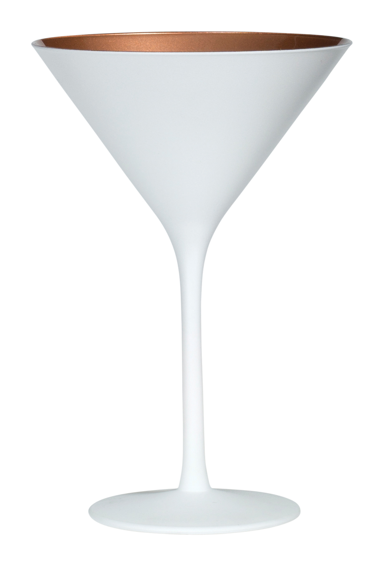 Martini glass, matt white/bronze, Elements Stölzle - 240ml