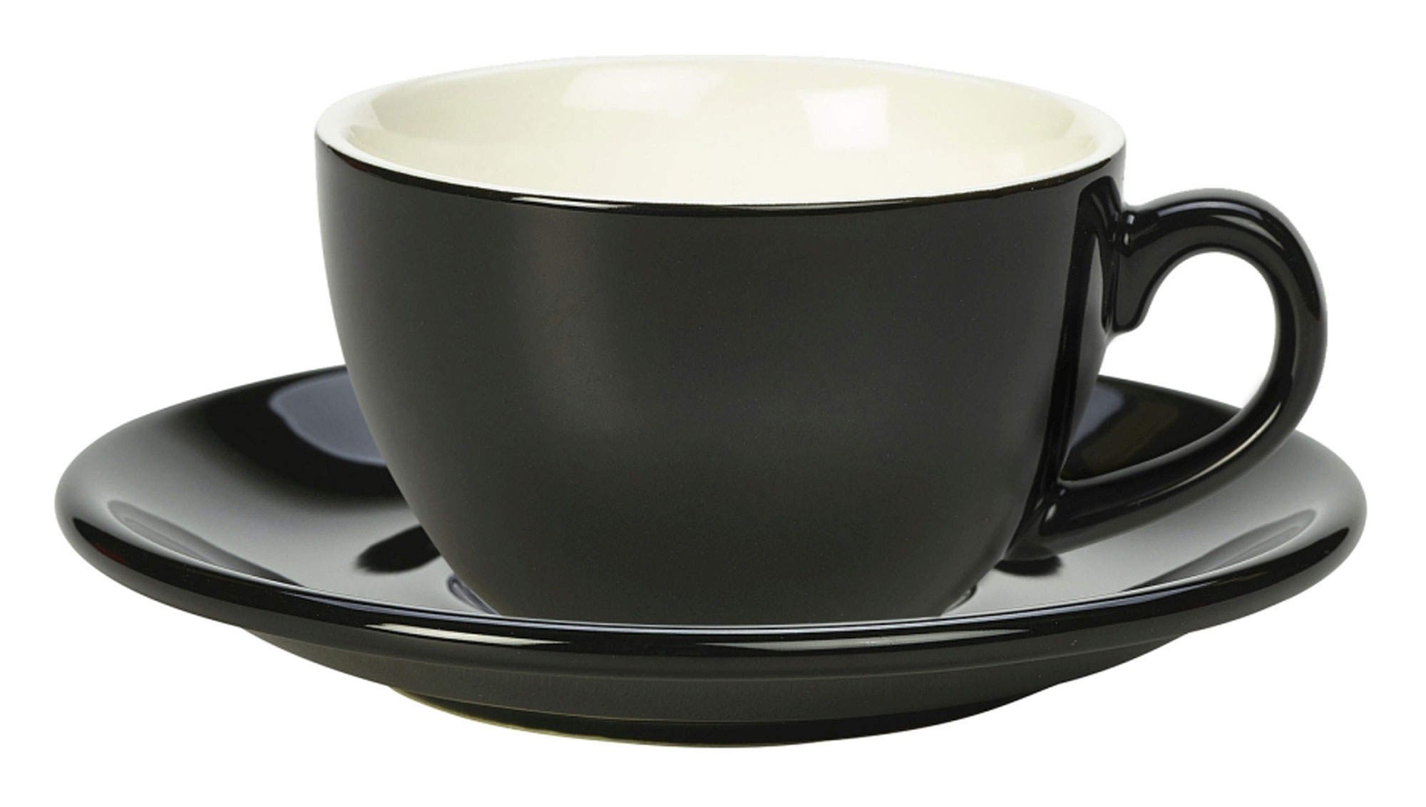 Cappuccino cup black - 175ml (6 pcs.)