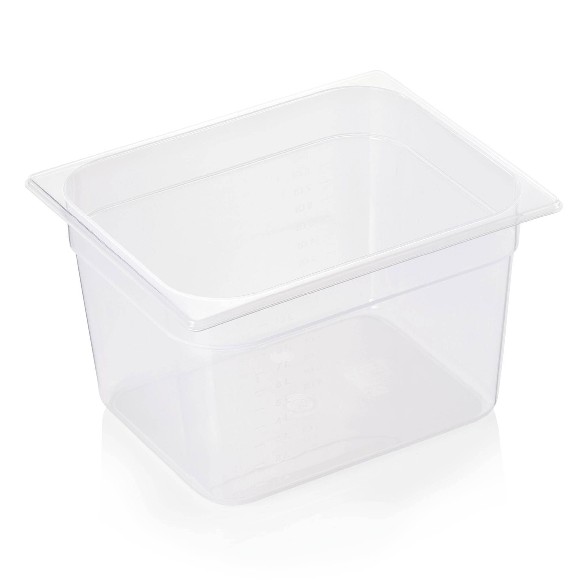 GN 1/2 container with scale, polypropylene - H 20cm (GN 84 series) GN 1/2 container with scale, polypropylene - H 20cm (GN 84 series)