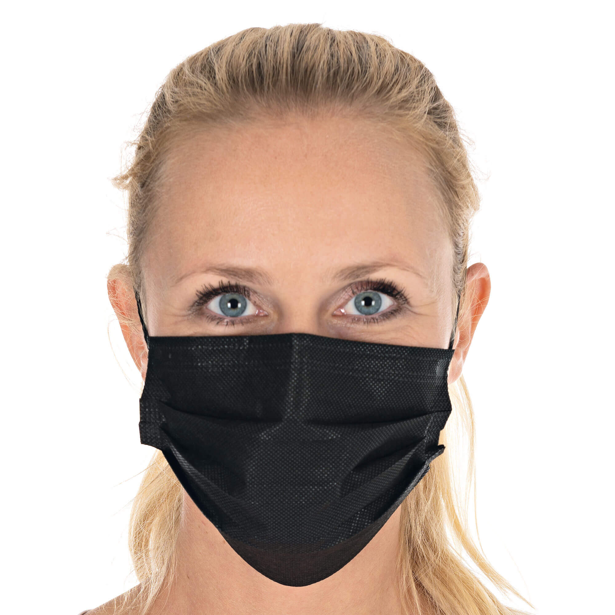 Face covering / Medical mask, 3 ply, type II (98%), PP - black (50 pcs.)