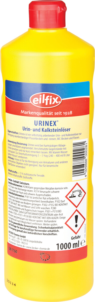 Urinex urine and lime scale remover liquid, Eilfix - 1,0l