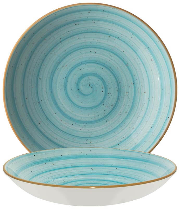 Bonna Aura Aqua Bloom deep plate 25cm turquoise - 6 pcs. Bonna Aura Aqua Bloom deep plate 25cm turquoise - 6 pcs.
