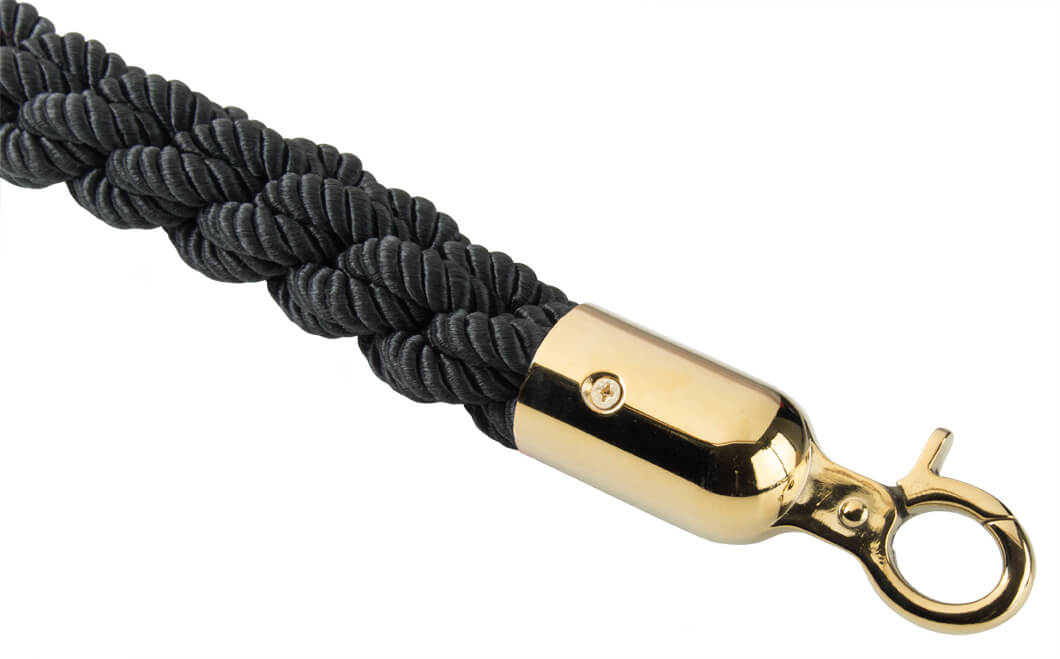 Queue-management cord 1500x32 black/titanium gold