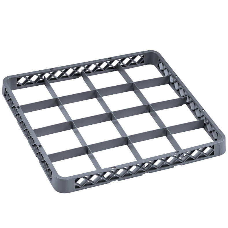 Glass rack attachment 16 divisions, gray (Rack 98) - 50x50x4,5cm