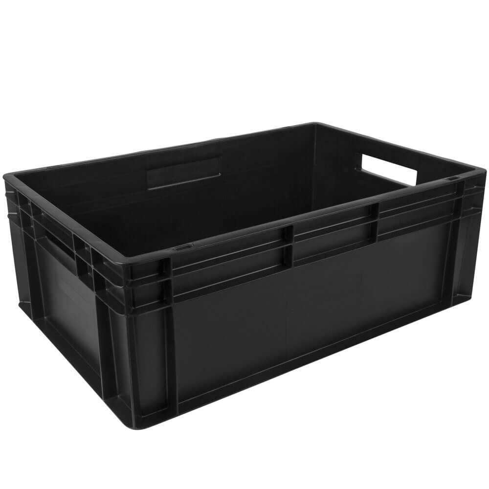 Transport box Euronorm black - 60x40x22cm