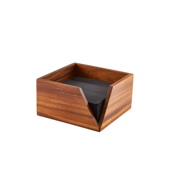Napkin holder, acacia wood - 18,6x18,6x10cm Napkin holder, acacia wood - 18,6x18,6x10cm