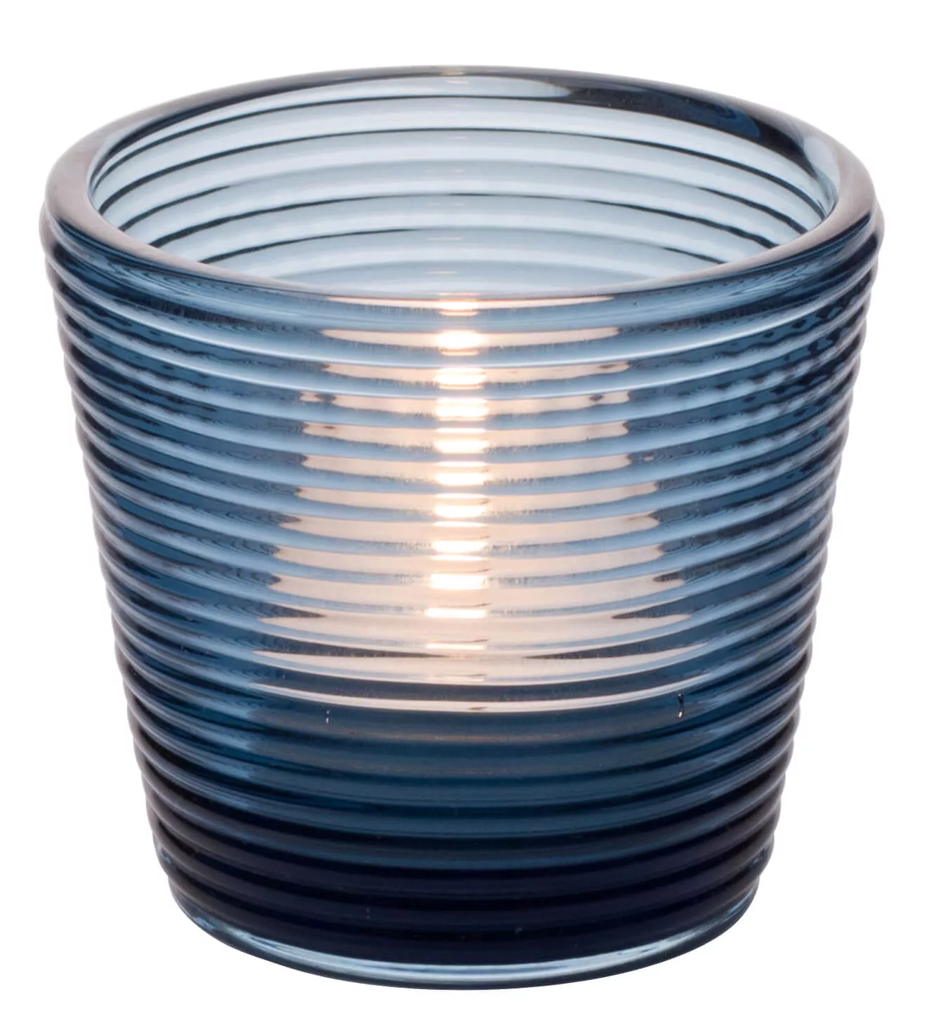 Tealight holder, tapered - blue Tealight holder, tapered - blue