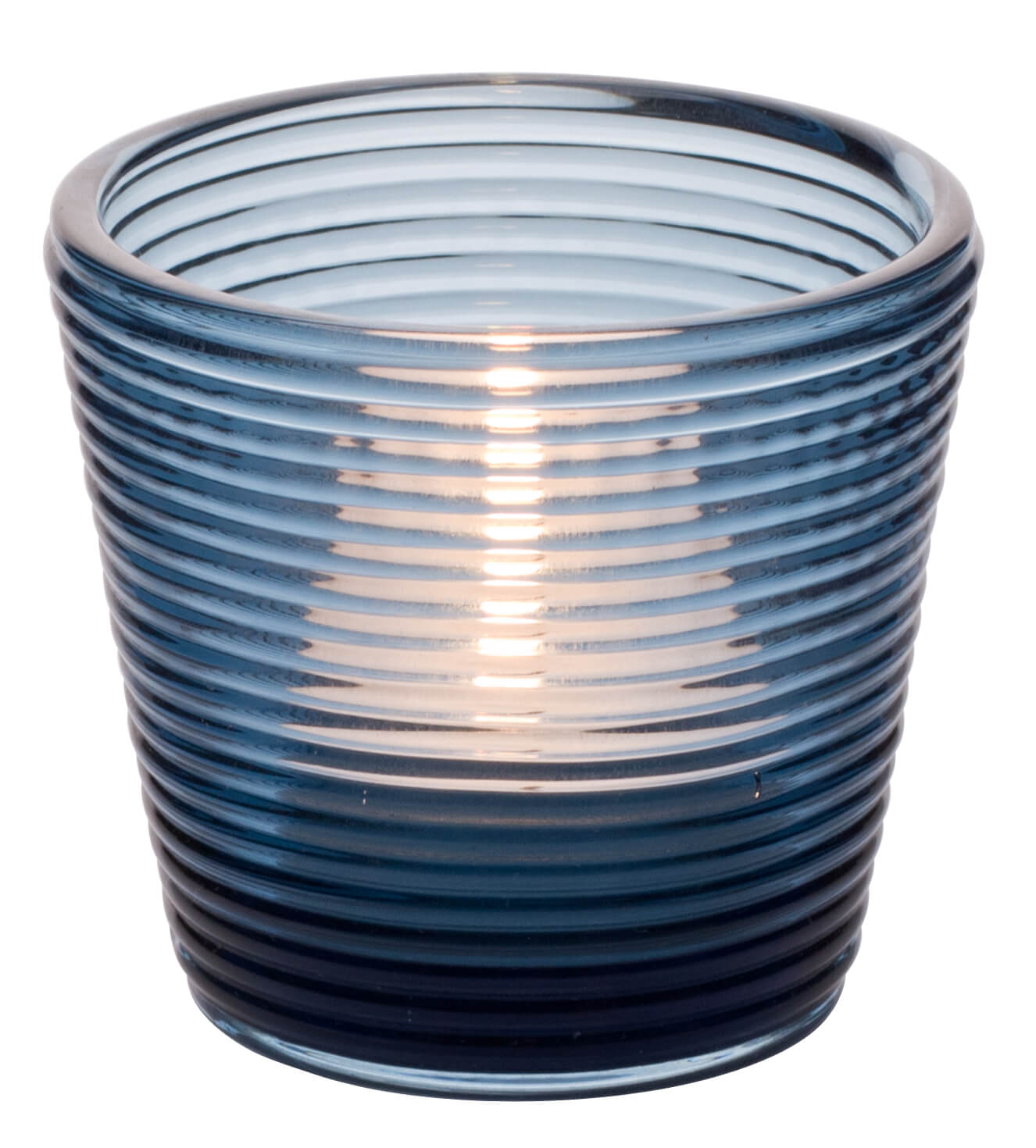 Tealight holder, tapered - blue