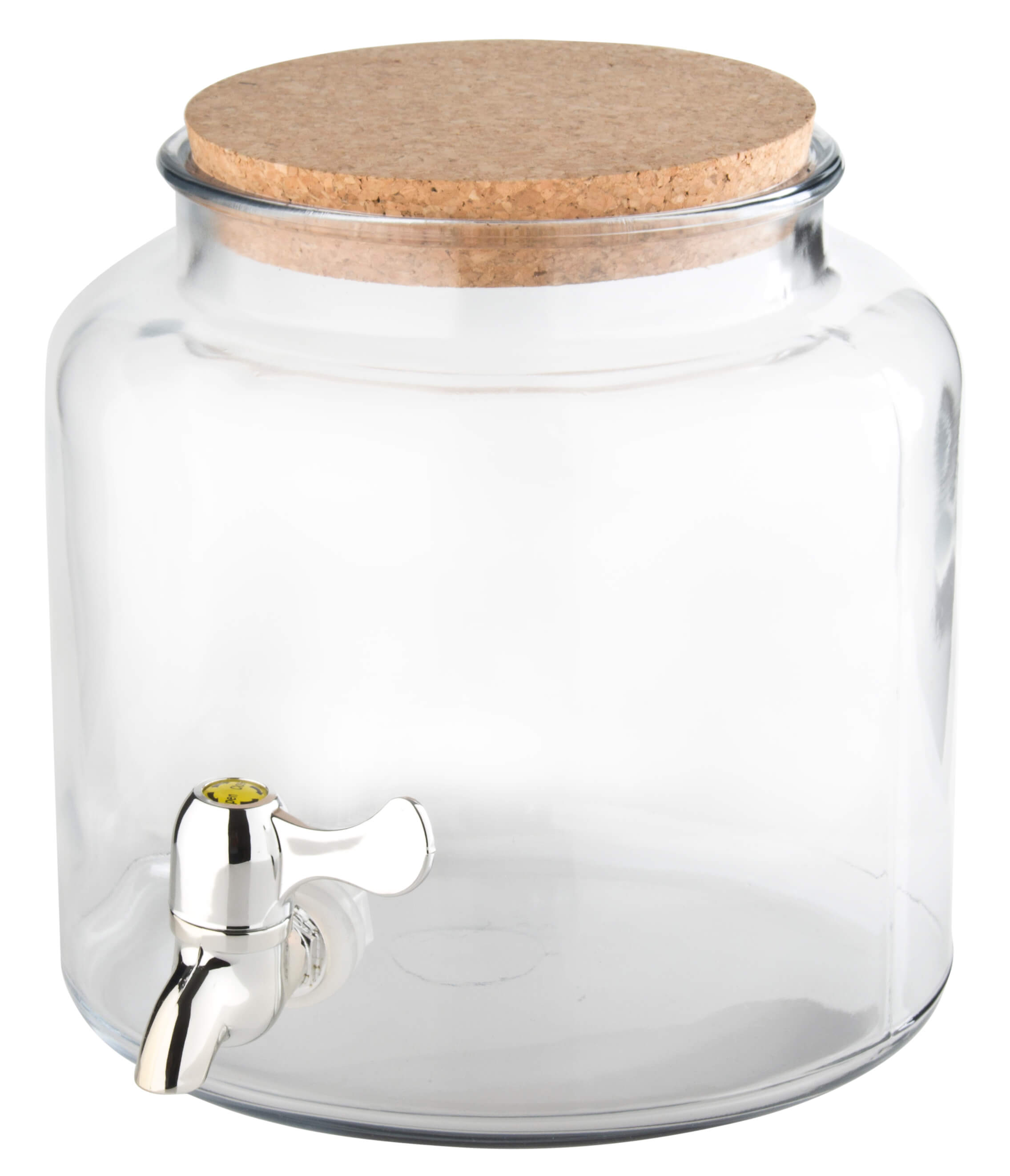Beverage dispenser, glass with cork lid - 5,7l