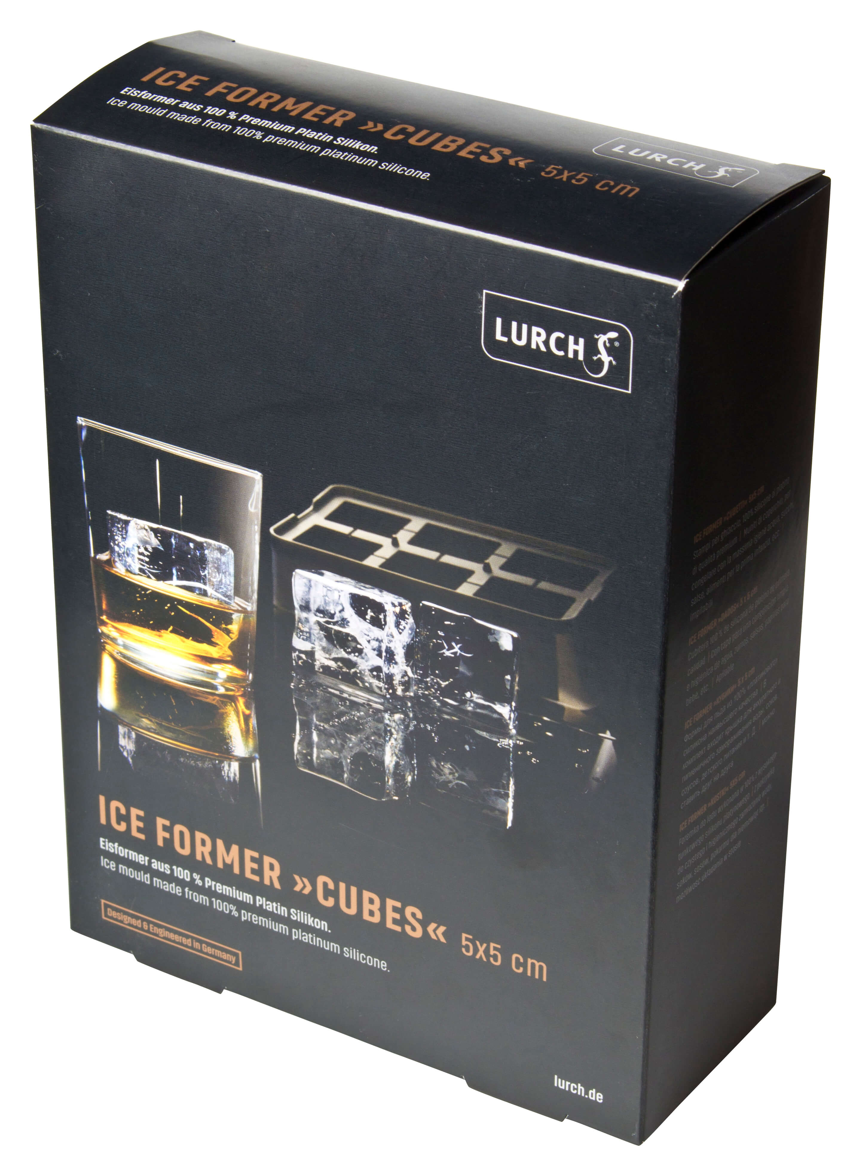 Ice former Cubes, platinum silicone, Lurch - 5cm