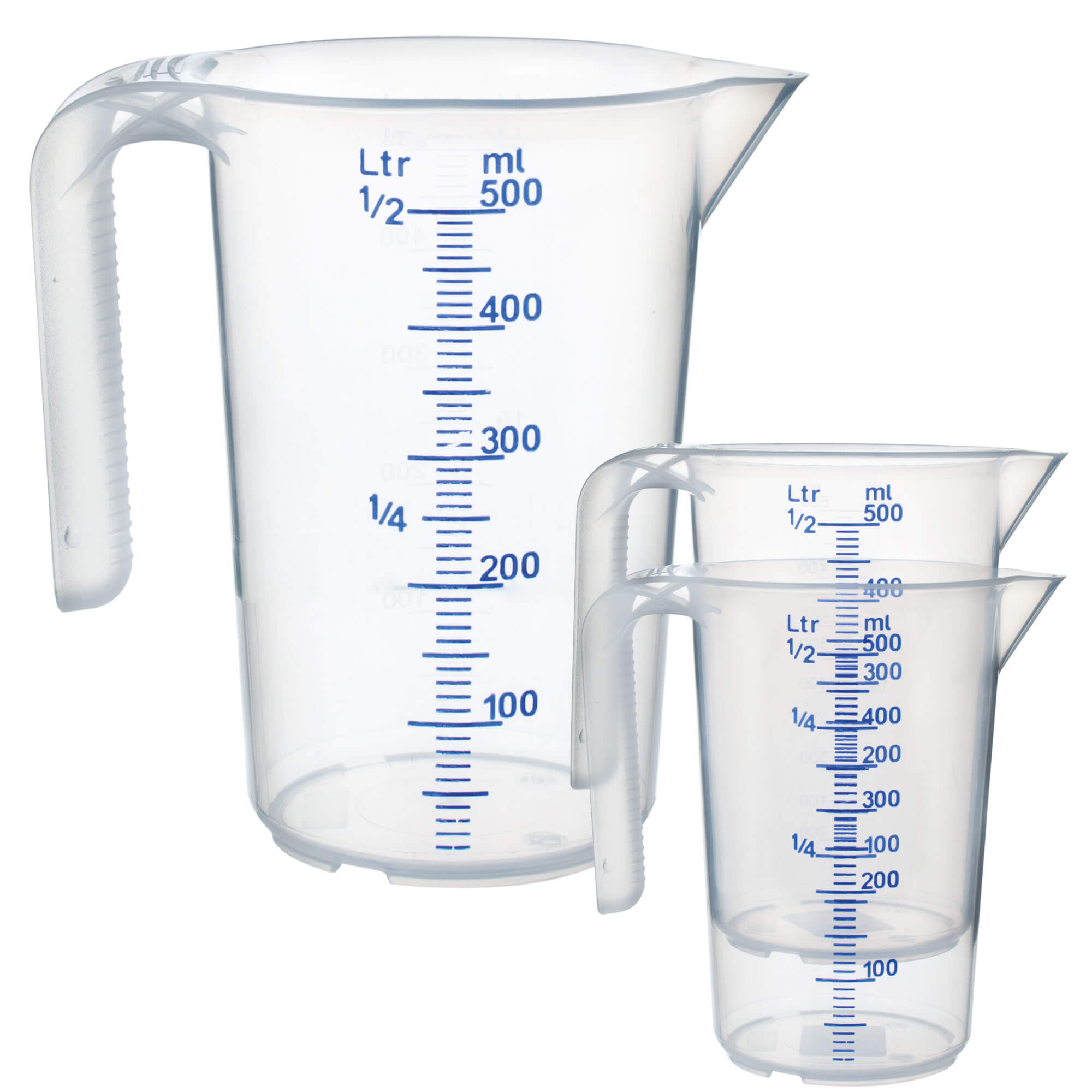 Measuring cup, stackable, PP - scale up to 500ml