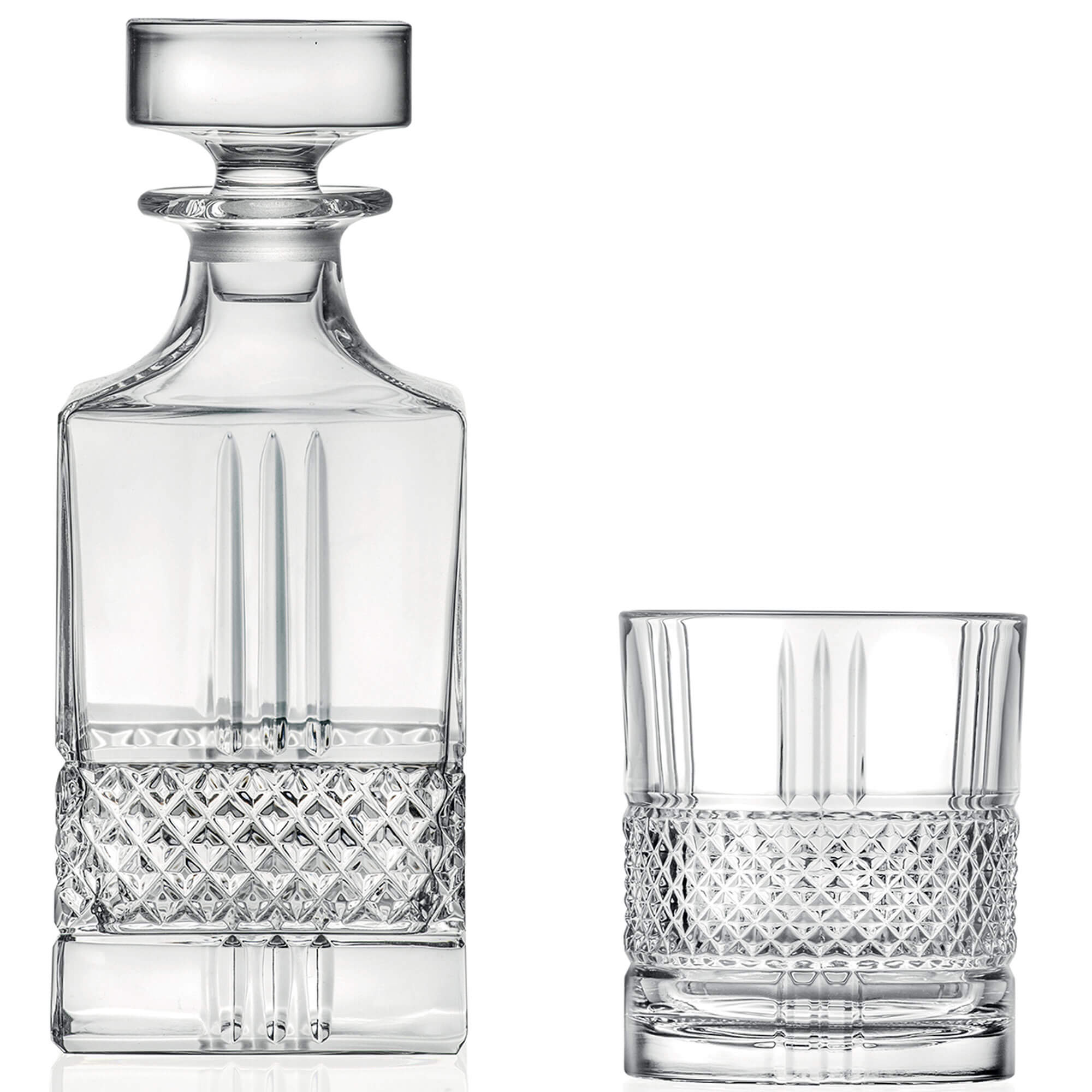 Whisky Set Brillante, RCR - 1 carafe + 6 tumbler