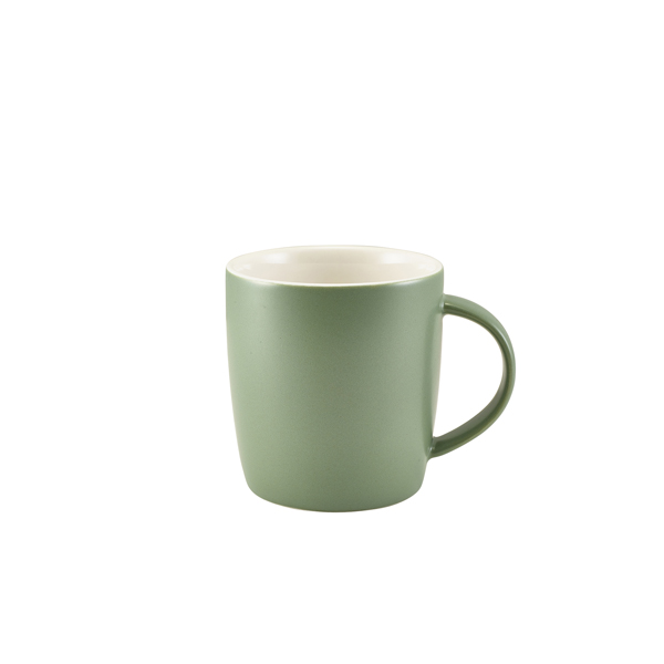Mug porcelain matte sage green – 350 ml (6 pcs.)