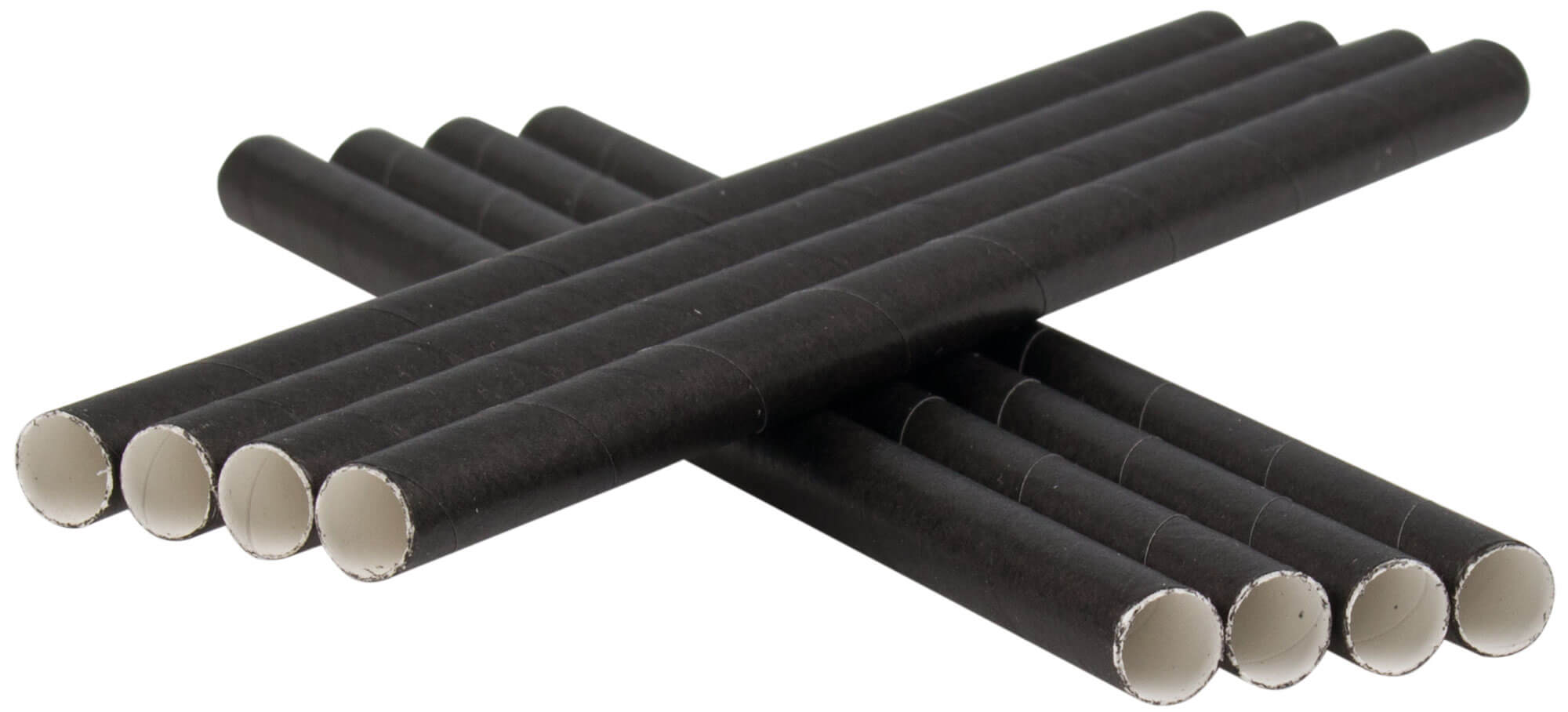 Drinking straws, paper (8x150mm), Prime Bar - black (100 pcs.)