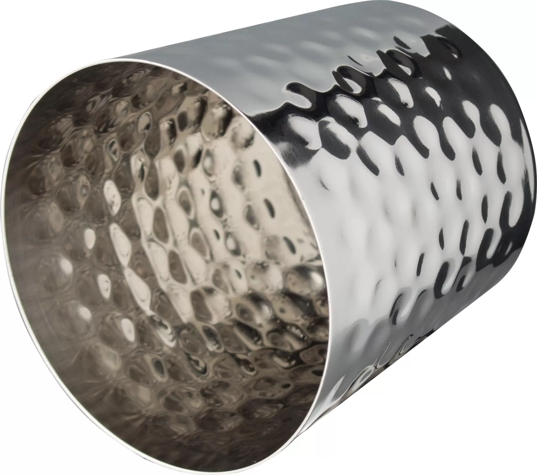 Stainless steel cup, hammered, polished - 400ml Stainless steel cup, hammered, polished - 400ml