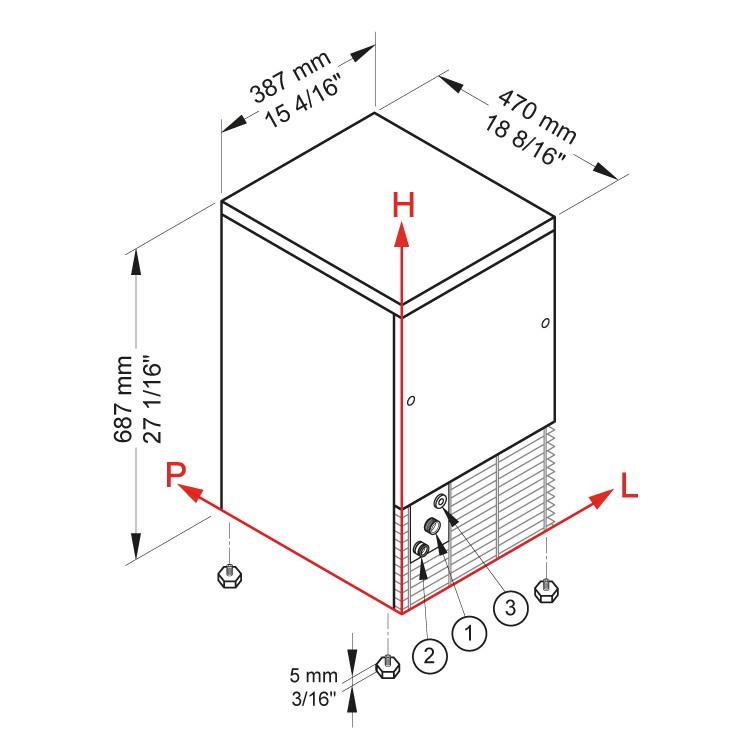 Brema Ice Cube Maker CB Series 249A HC B-QUBE DP - Cubes (29 kg) Brema Ice Cube Maker CB Series 249A HC B-QUBE DP - Cubes (29 kg)