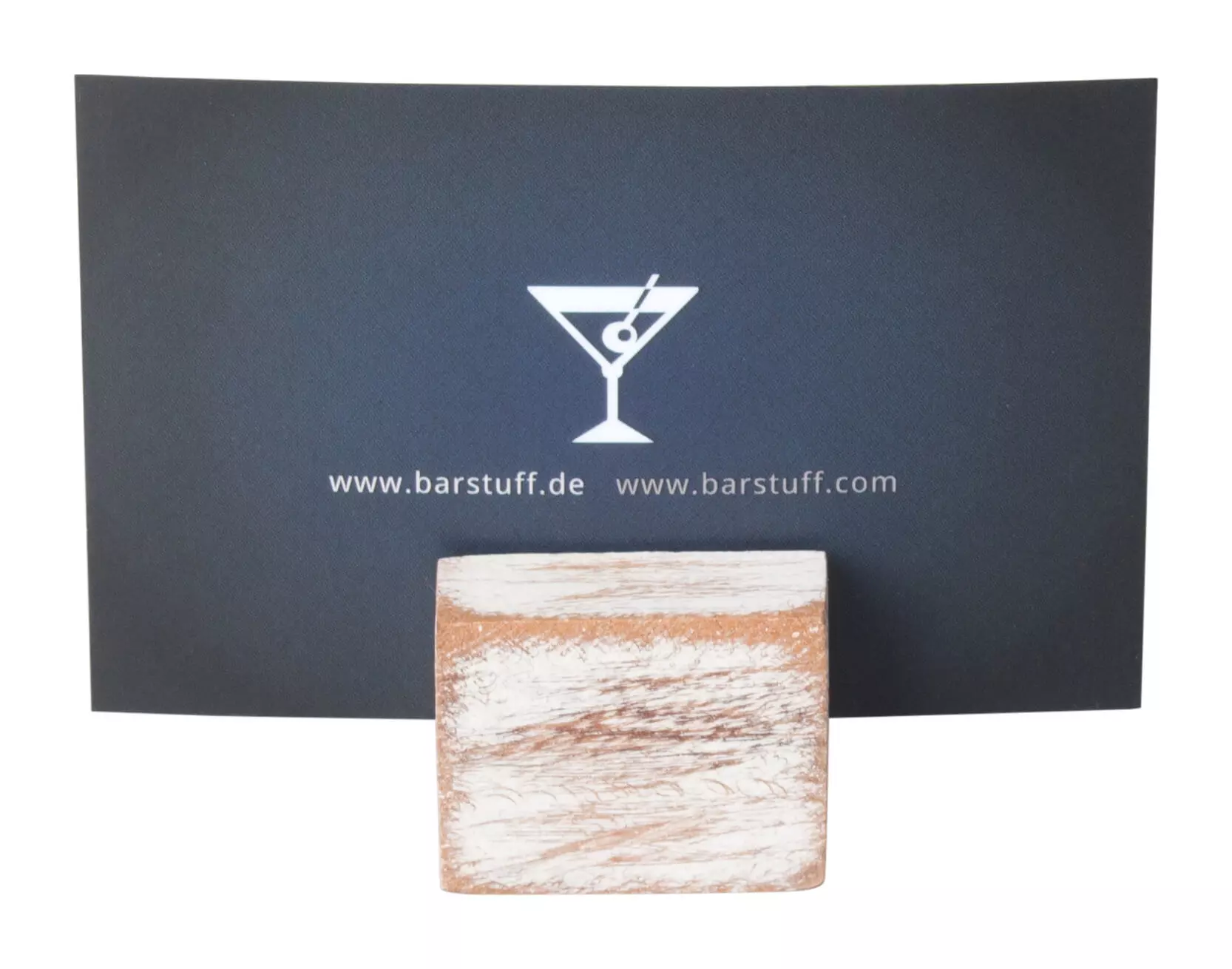 Mini sign holder, wood, white wash - 3x2,5x2,5cm Mini sign holder, wood, white wash - 3x2,5x2,5cm