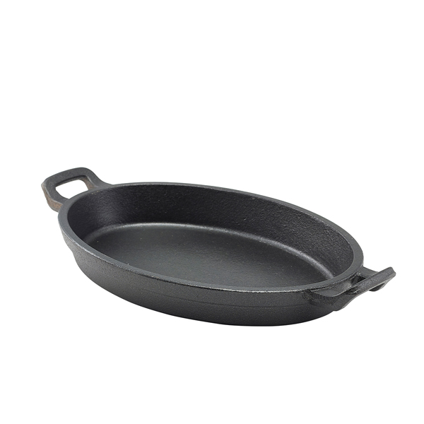 Oval cast iron casserole dish with eyelets - 24x17,3x3,4cm (6 pcs.) Oval cast iron casserole dish with eyelets - 24x17,3x3,4cm (6 pcs.)