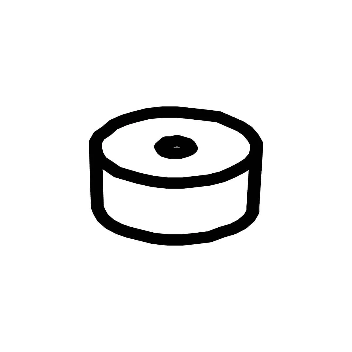 Rubber foot 22 x 10 - Santos #10 (10907) Rubber foot 22 x 10 - Santos #10 (10907)