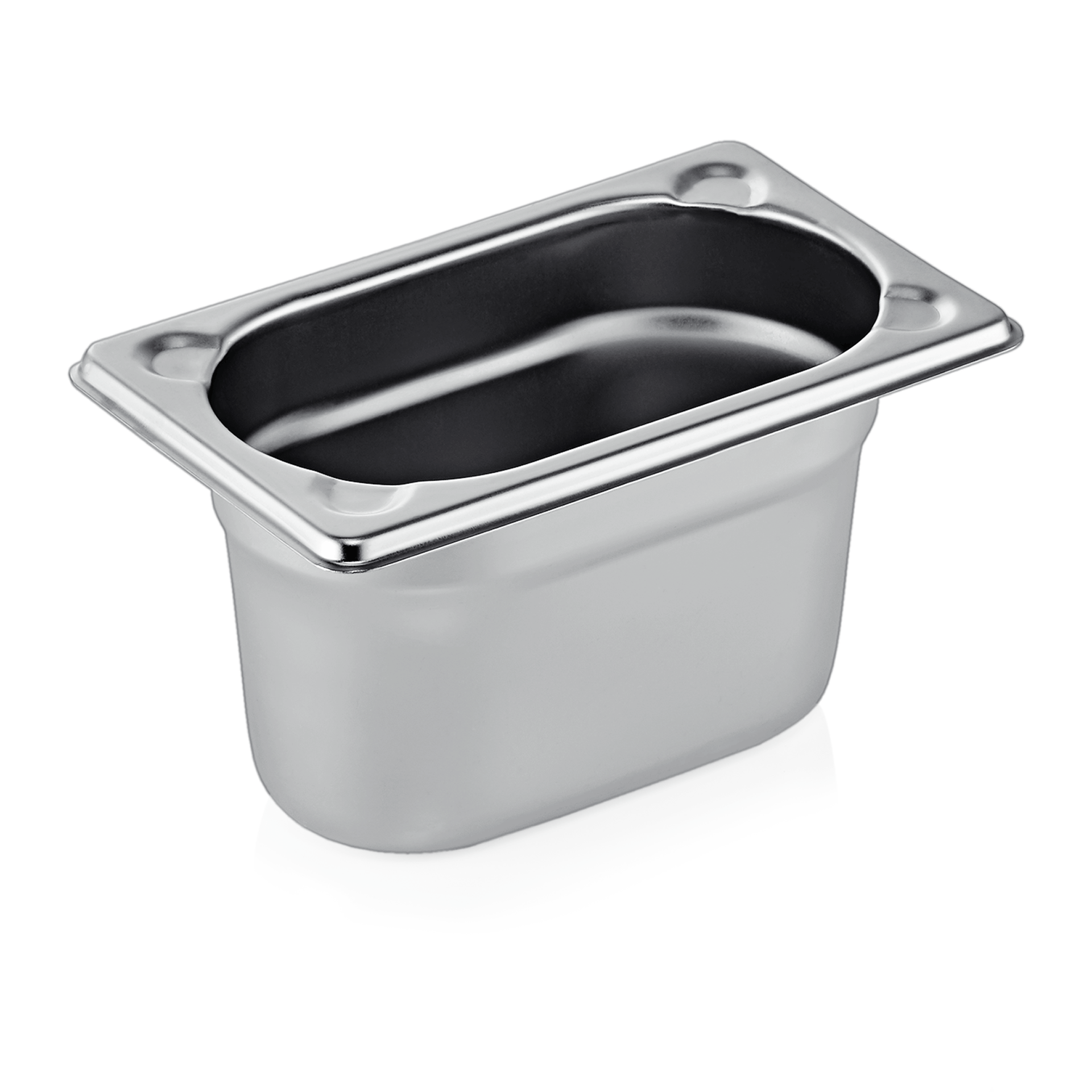 GN 1/9 container, U-shaped corners, CNS - H 10cm (GN CORE series) GN 1/9 container, U-shaped corners, CNS - H 10cm (GN CORE series)