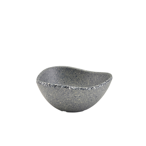 Triangular melamine bowl, grey granite look - 100ml / 8,5cm (24 pcs.)