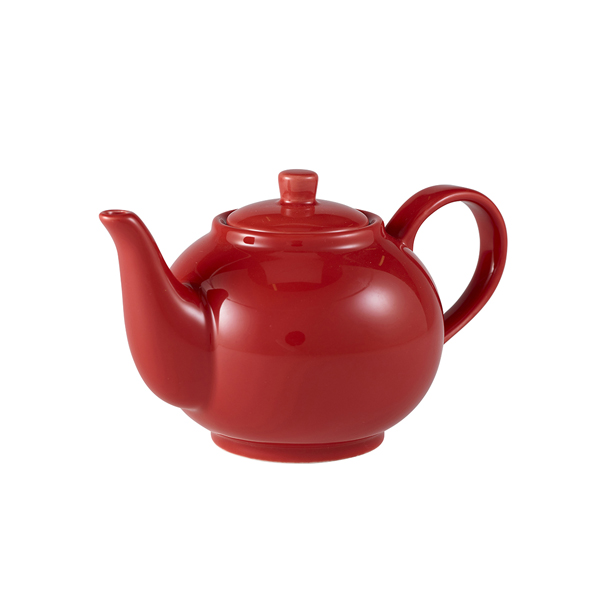 Teapot porcelain red – 450 ml (6 pcs.)