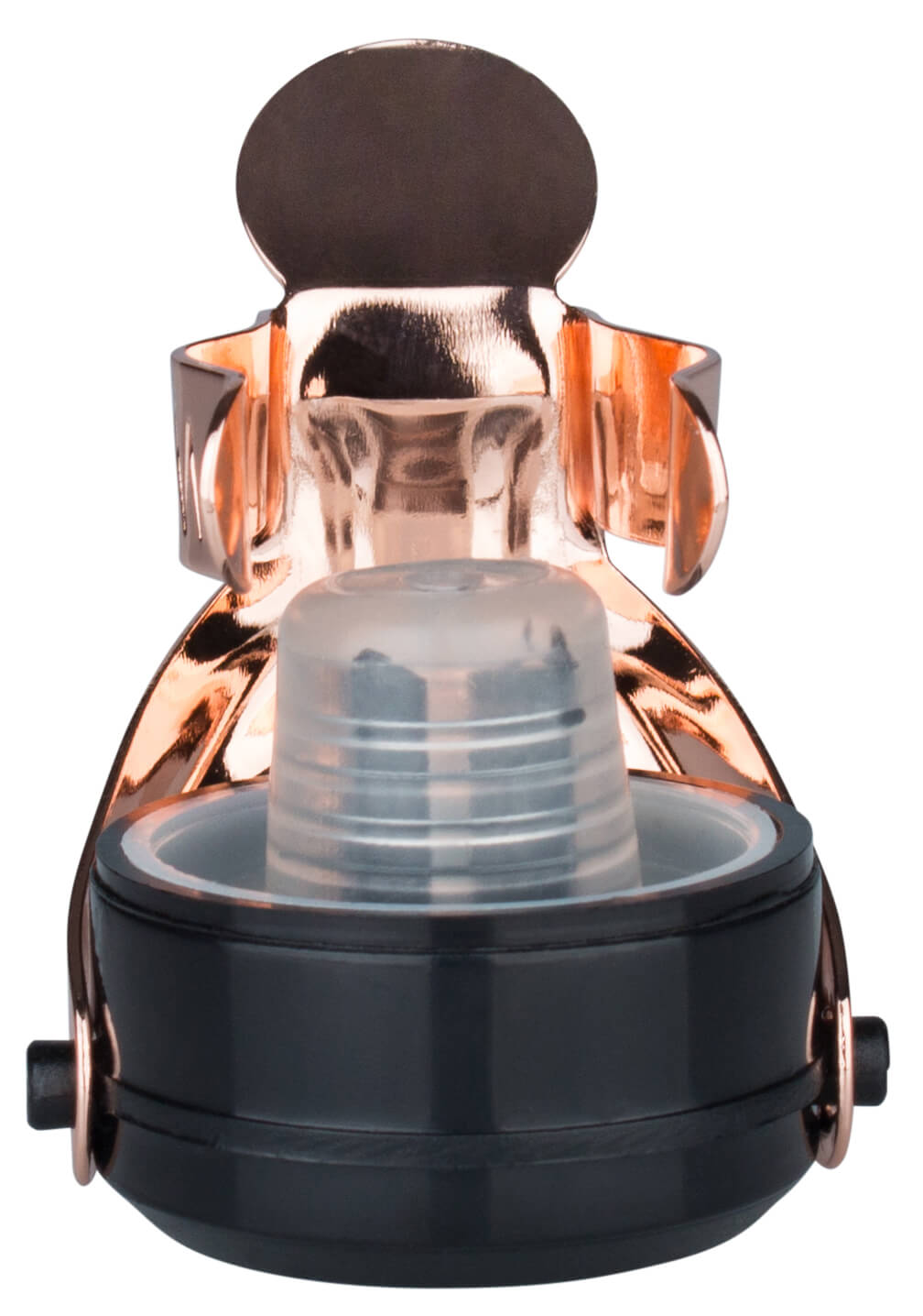 Champagne bottle stopper Secure Bottle Sealer - black-copper-colored