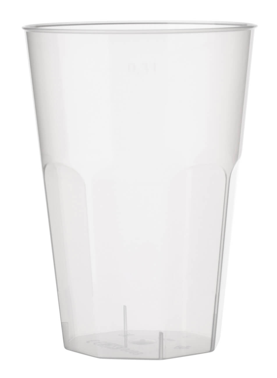 Plastic cups re-usable, light - 0,3l (30 pcs.)
