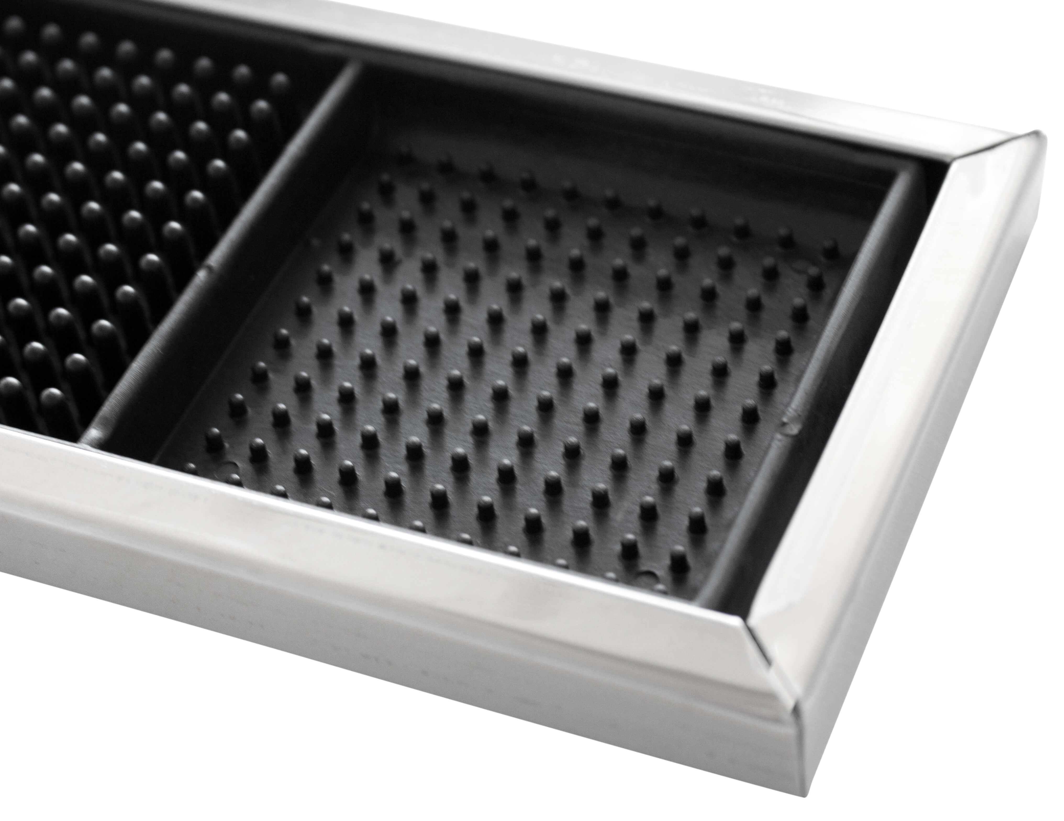 Bar mat with stainless steel frame - 61x10cm