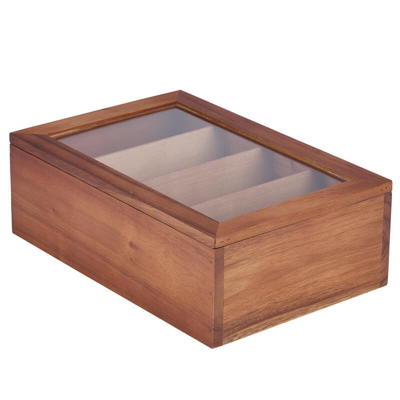 Tea Box, Acacia Wood - 30x20x10 cm Tea Box, Acacia Wood - 30x20x10 cm