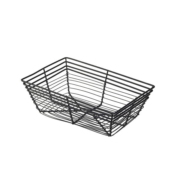 Wire basket black - 23x15x7,5cm (6 pcs.)