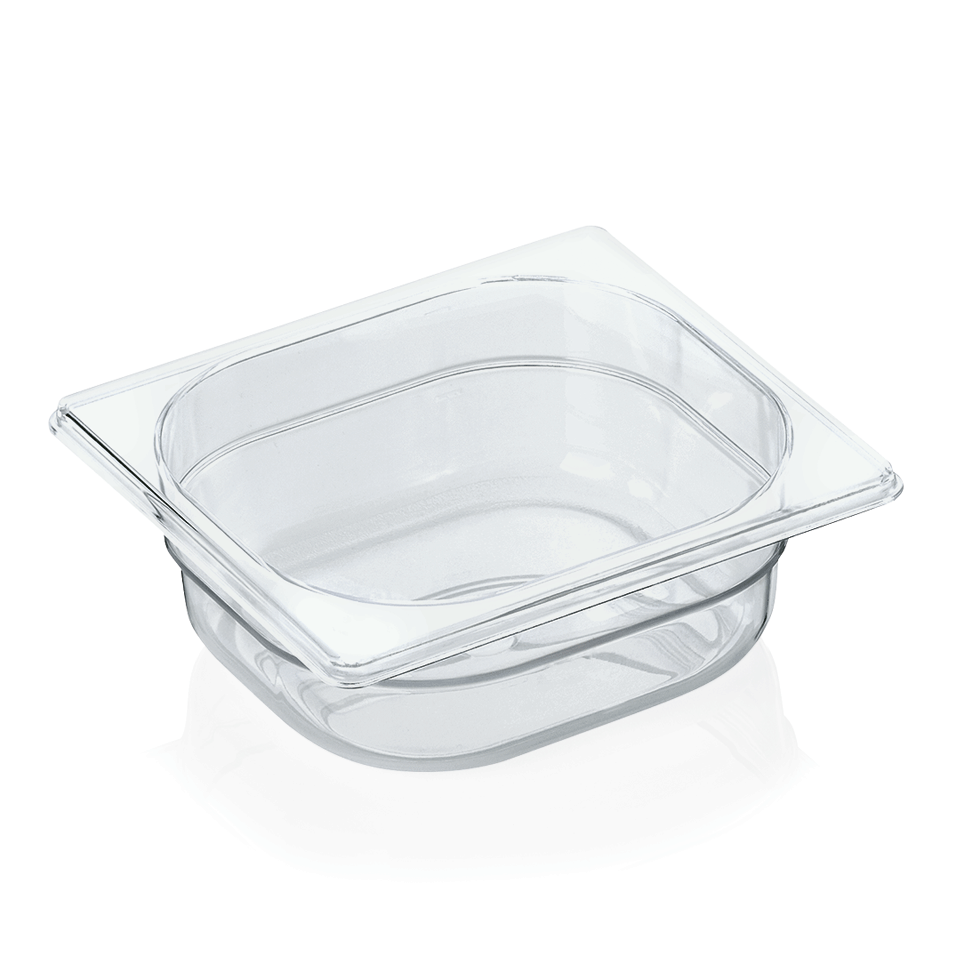 GN 1/6 container with scale, polycarbonate transparent - H 6,5cm (GN 94 series)