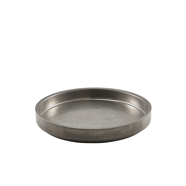 Plate, stainless steel, vintage - 20.5cm