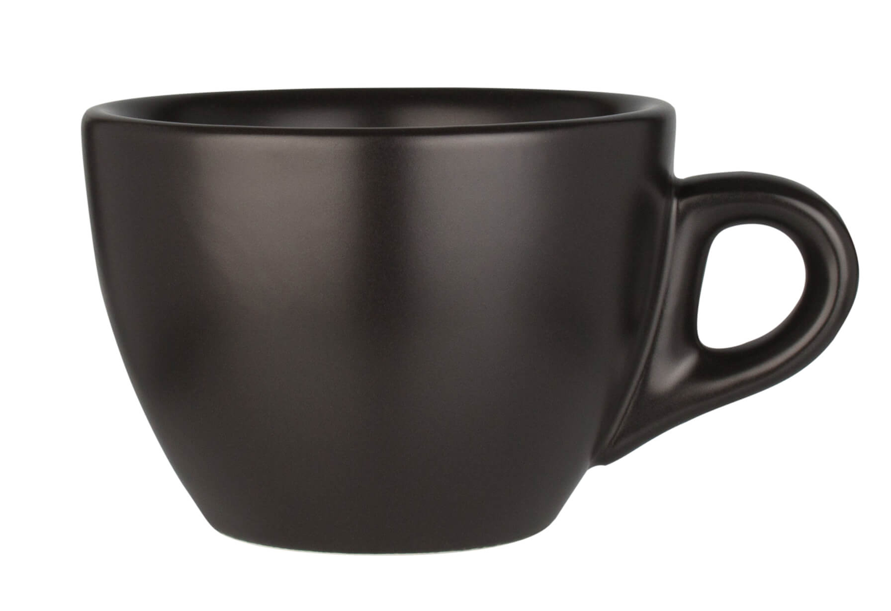 Coffee cup & saucer Barista, porcelain black - 160ml (12 sets)