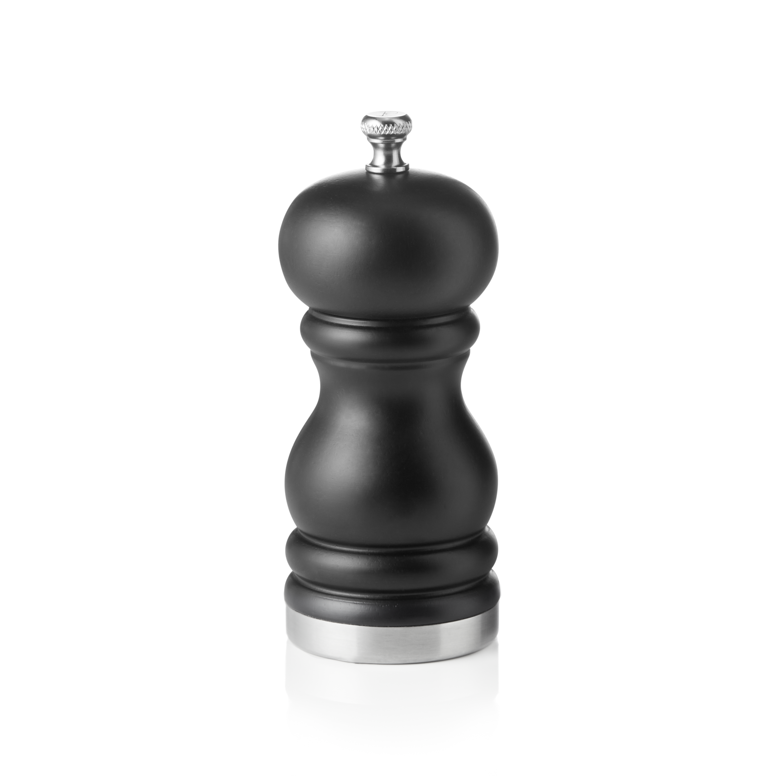 Salt mill, rubber tree wood matt black - 11cm Salt mill, rubber tree wood matt black - 11cm