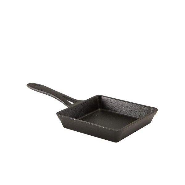 Square Cast Iron Mini Frying Pan - 350ml (6 pcs.)